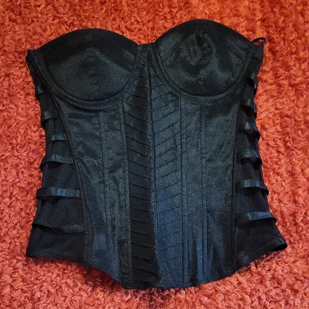 Bloom Black Mesh Corset